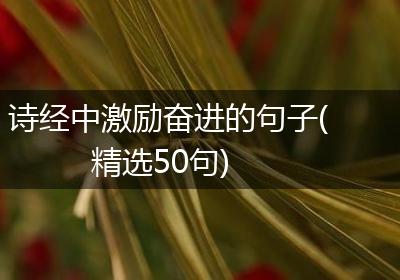 诗经中激励奋进的句子(精选50句)