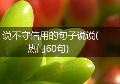 说不守信用的句子说说(热门60句)