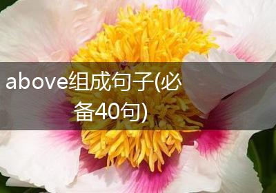 above组成句子(必备40句)