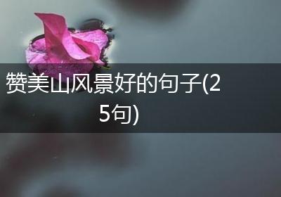 赞美山风景好的句子(25句)