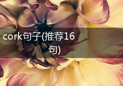 cork句子(推荐16句)