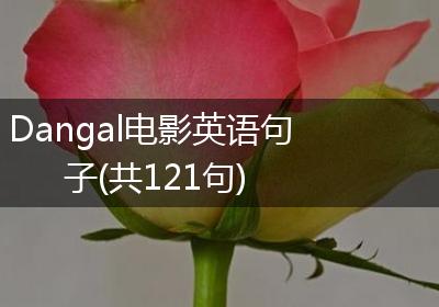 Dangal电影英语句子(共121句)