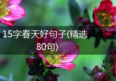 15字春天好句子(精选80句)