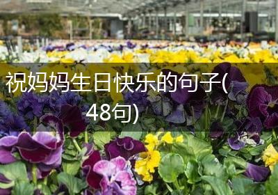 祝妈妈生日快乐的句子(48句)