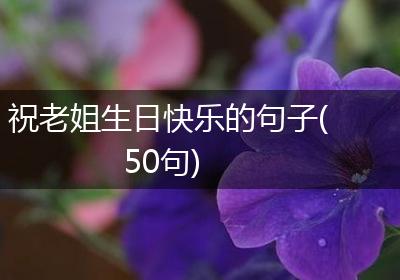 祝老姐生日快乐的句子(50句)