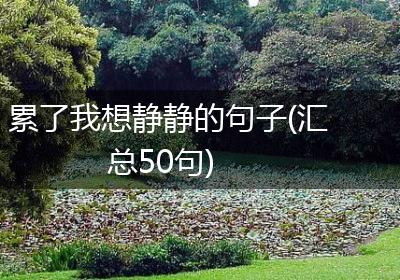 累了我想静静的句子(汇总50句)