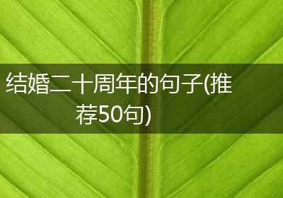 结婚二十周年的句子(推荐50句)