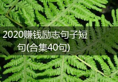 2020赚钱励志句子短句(合集40句)