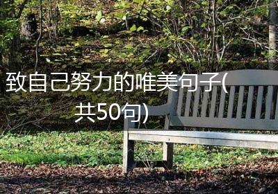 致自己努力的唯美句子(共50句)