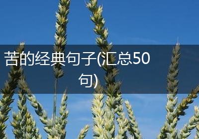 苦的经典句子(汇总50句)