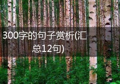 300字的句子赏析(汇总12句)