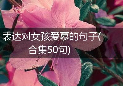 表达对女孩爱慕的句子(合集50句)