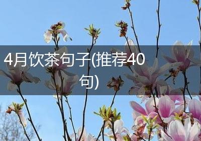 4月饮茶句子(推荐40句)