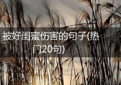 被好闺蜜伤害的句子(热门20句)