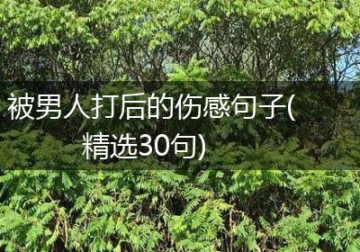 被男人打后的伤感句子(精选30句)