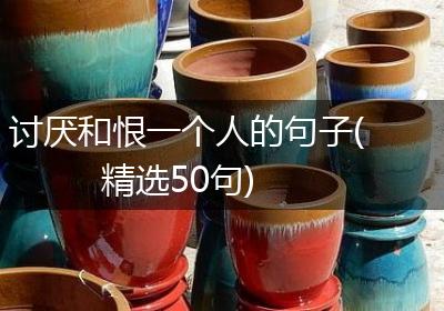 讨厌和恨一个人的句子(精选50句)