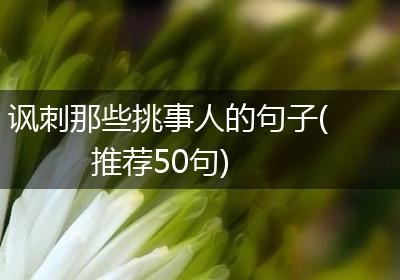 讽刺那些挑事人的句子(推荐50句)