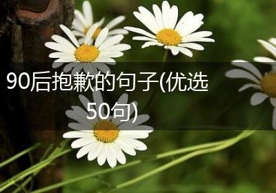 90后抱歉的句子(优选50句)