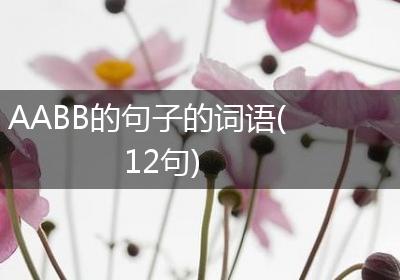 AABB的句子的词语(12句)