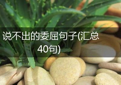 说不出的委屈句子(汇总40句)