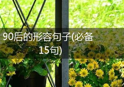 90后的形容句子(必备15句)