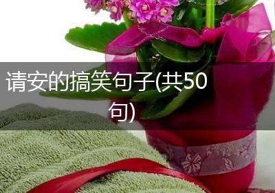 请安的搞笑句子(共50句)