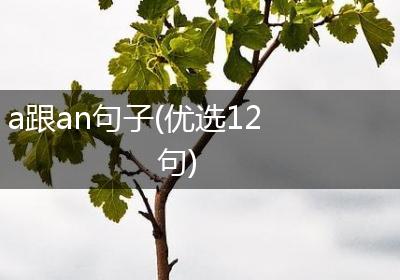 a跟an句子(优选12句)
