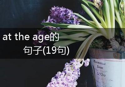 at the age的句子(19句)