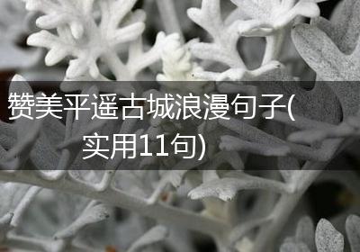 赞美平遥古城浪漫句子(实用11句)