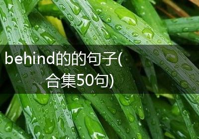 behind的的句子(合集50句)