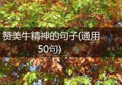赞美牛精神的句子(通用50句)