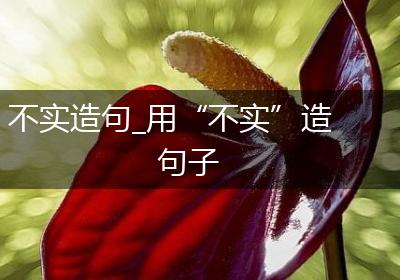 不实造句_用“不实”造句子