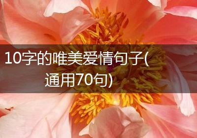10字的唯美爱情句子(通用70句)