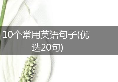 10个常用英语句子(优选20句)