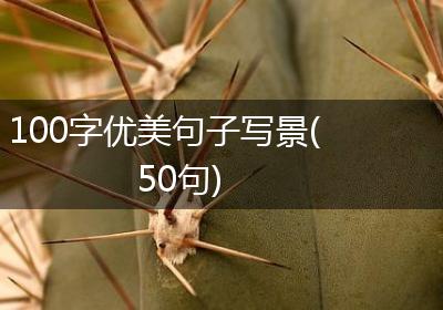 100字优美句子写景(50句)