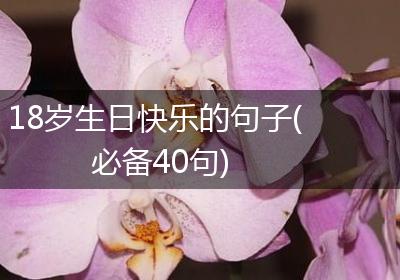 18岁生日快乐的句子(必备40句)