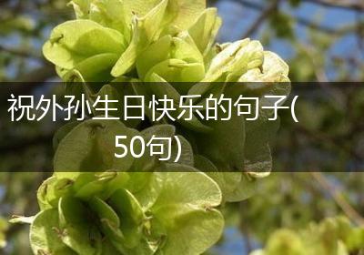 祝外孙生日快乐的句子(50句)