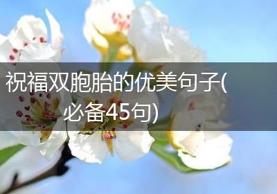 祝福双胞胎的优美句子(必备45句)