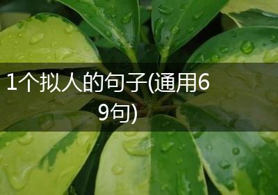 1个拟人的句子(通用69句)