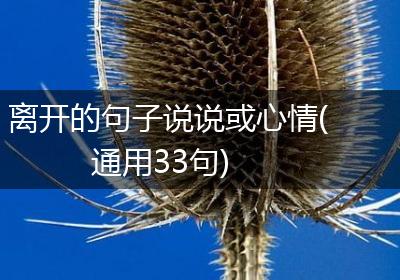 离开的句子说说或心情(通用33句)