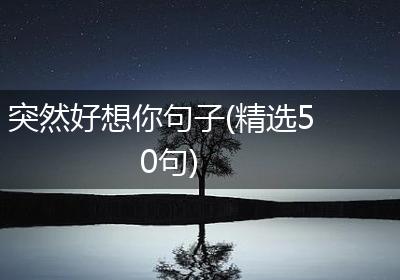 突然好想你句子(精选50句)