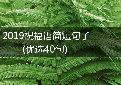 2019祝福语简短句子(优选40句)