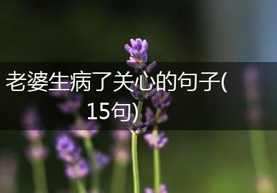 老婆生病了关心的句子(15句)