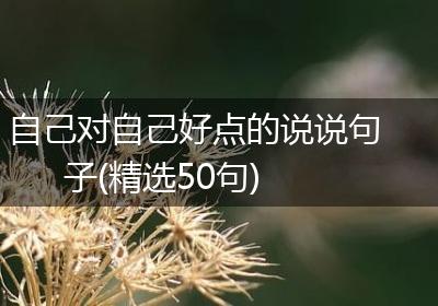 自己对自己好点的说说句子(精选50句)