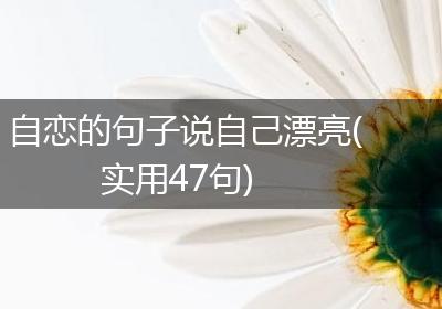 自恋的句子说自己漂亮(实用47句)