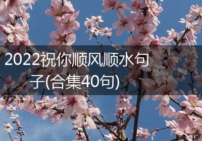 2022祝你顺风顺水句子(合集40句)