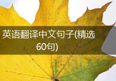 英语翻译中文句子(精选60句)