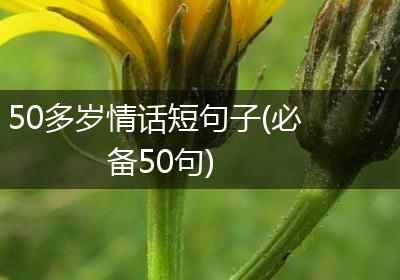 50多岁情话短句子(必备50句)