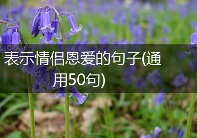 表示情侣恩爱的句子(通用50句)