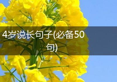 4岁说长句子(必备50句)